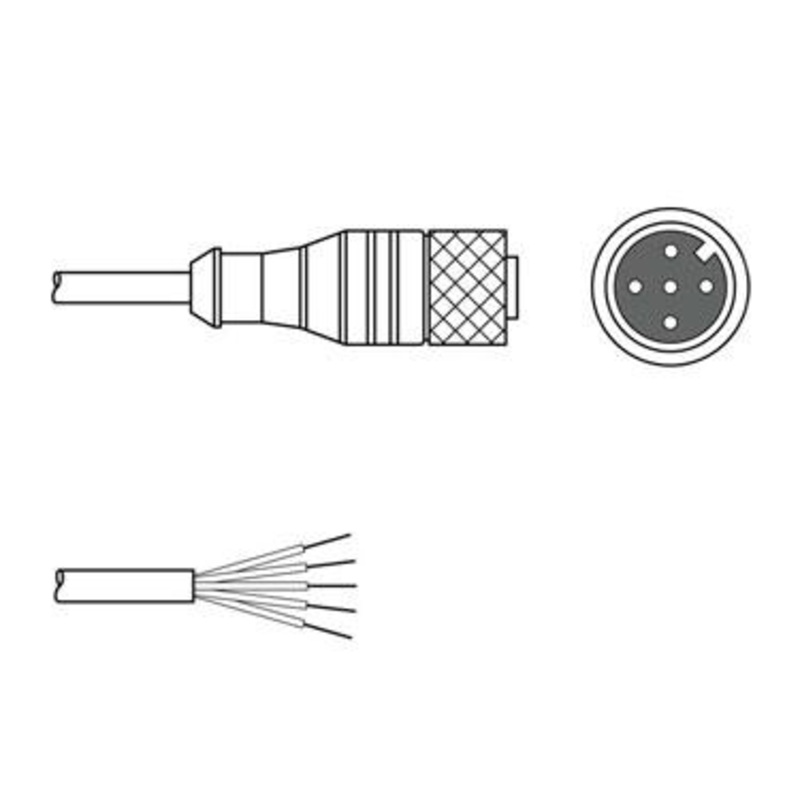 Leuze KD S-M12-5A-P1-100: Connection Cable – 50133861