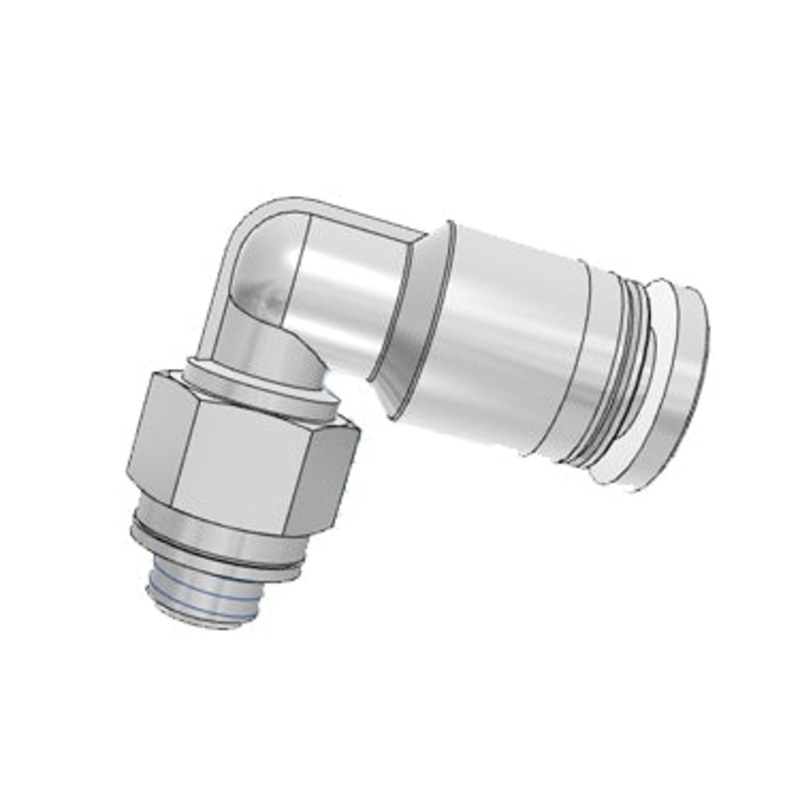 Airtac PL:  Stainless Steel Push Lock Fitting, Male Elbow – PL1002-S (MOQ 10 pcs.)