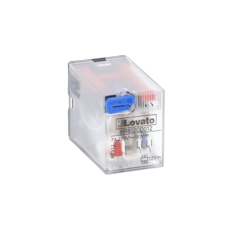 Lovato Electric Industrial relay with LED state indicator and mechanical actuator – HR602CD012 (MOQ 10 pcs)