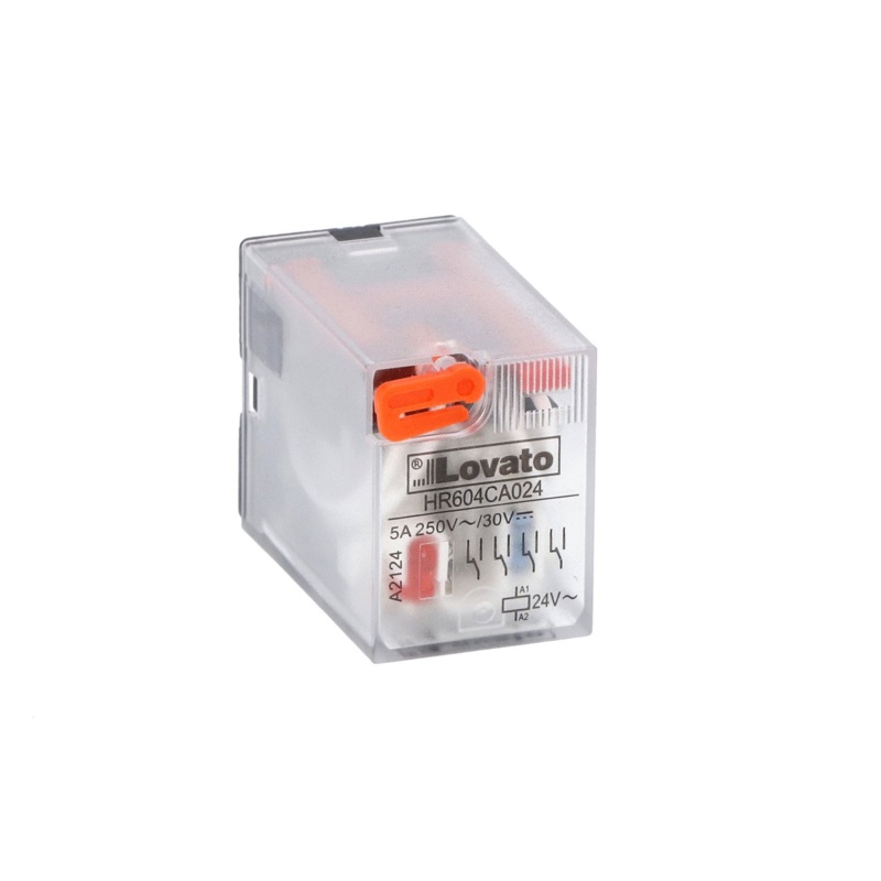 Lovato Electric Industrial relay with LED state indicator and mechanical actuator – HR604CA230