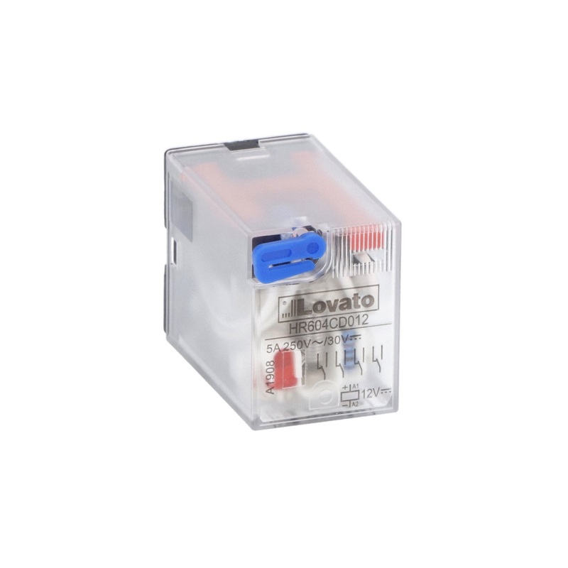 Lovato Electric Industrial relay with LED state indicator and mechanical actuator – HR604CD024 (MOQ 10 pcs)