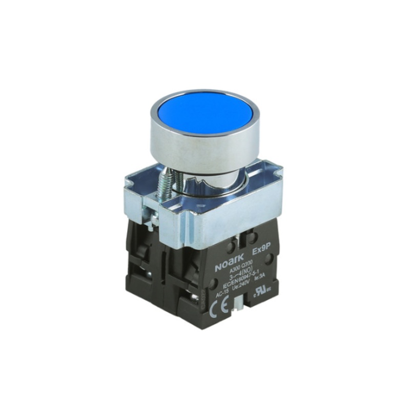 Noark Ex9PB: Flush Blue 22mm Pushbutton – Ex9PBA65