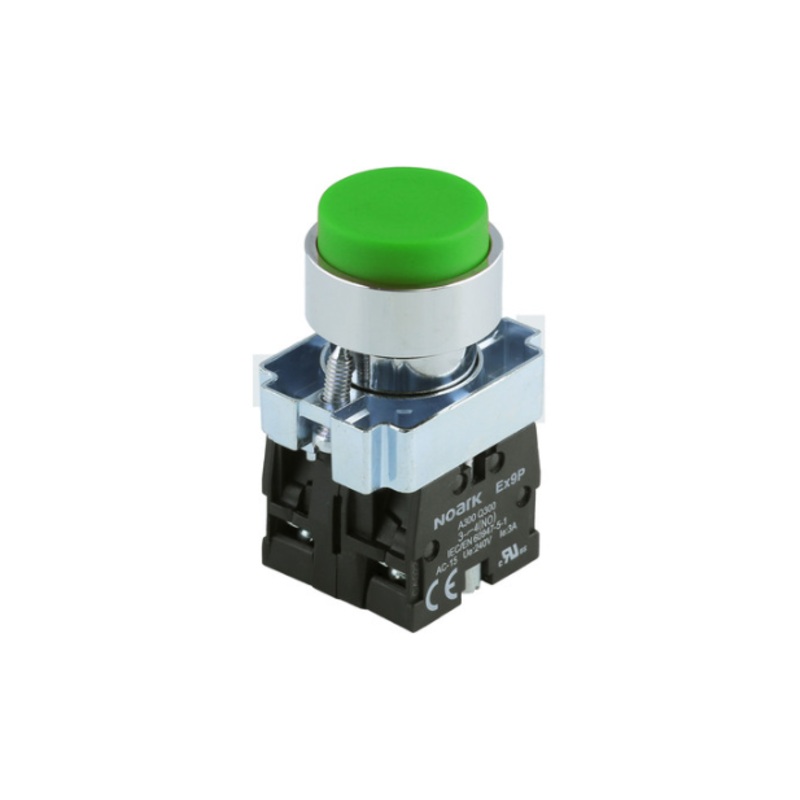 Noark Ex9PB: Green 22mm Extended Pushbutton – Ex9PBL31
