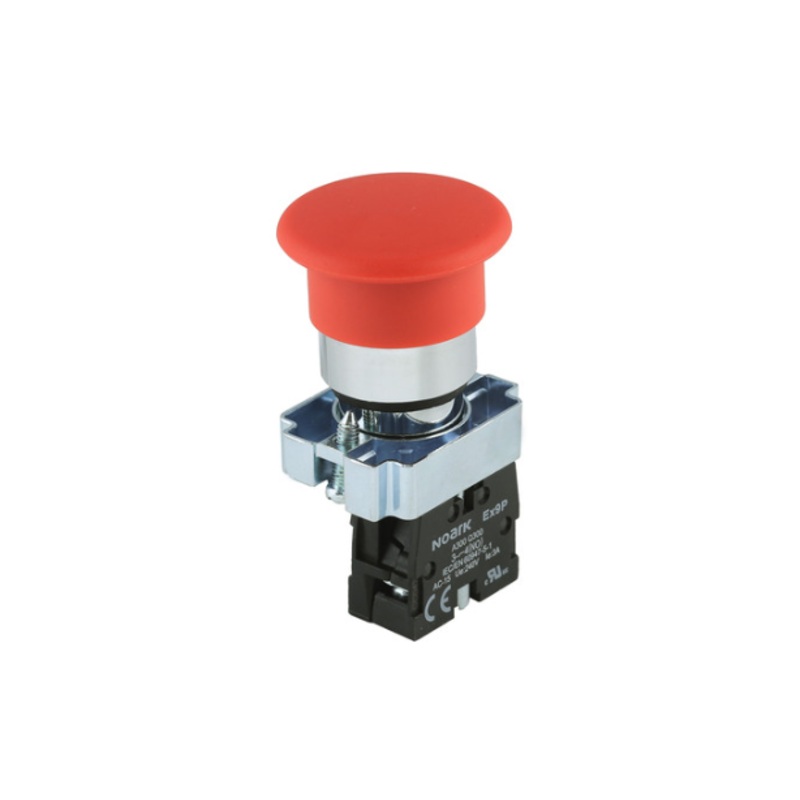 Noark Ex9PB: Red 40mm Mushroom Head Pushbutton – Ex9PBC45