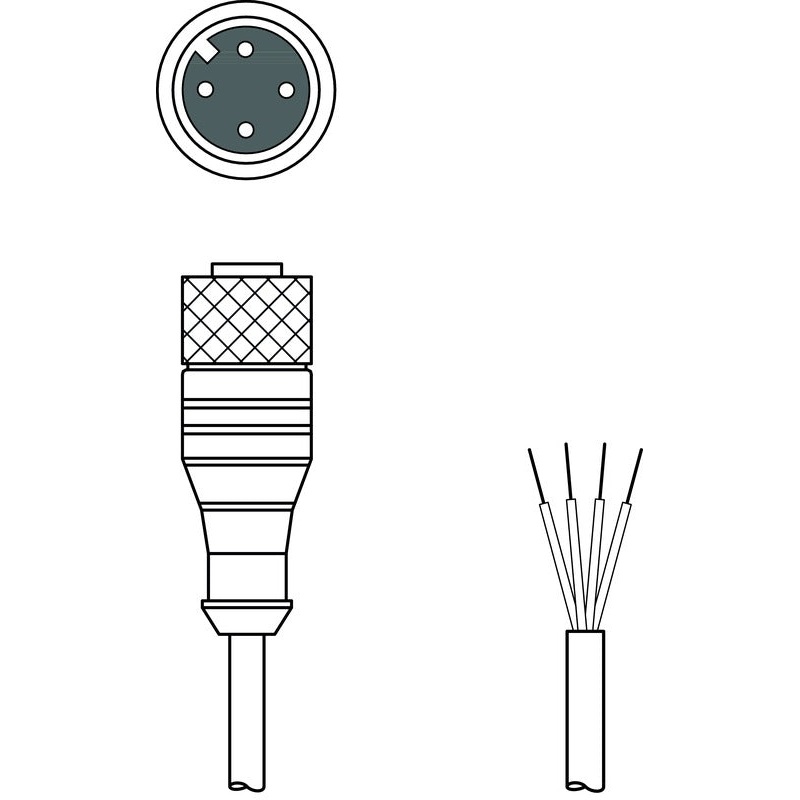 Leuze KD U-M12-4A-P1-050: Connection Cable – 50130657