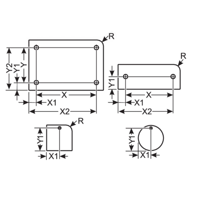 Murrplastik – ALU/K D=25 HF, 1×3.2MM Circular Blanks, 1 hole – 8606316000