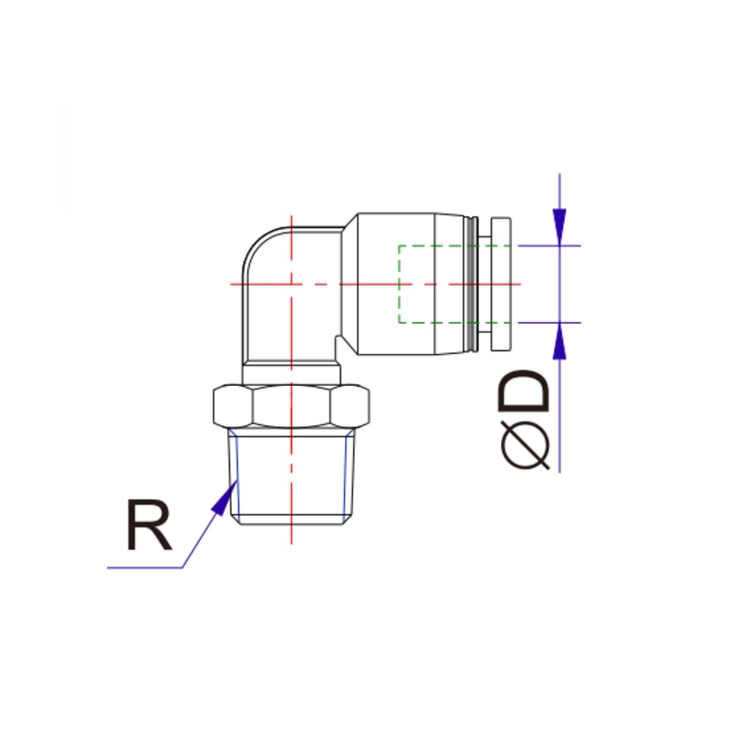 Airtac SUS316: Push to Connect Fitting, Male Connector – X-S6-NPL5/32-1/4 (MOQ 10 pcs)