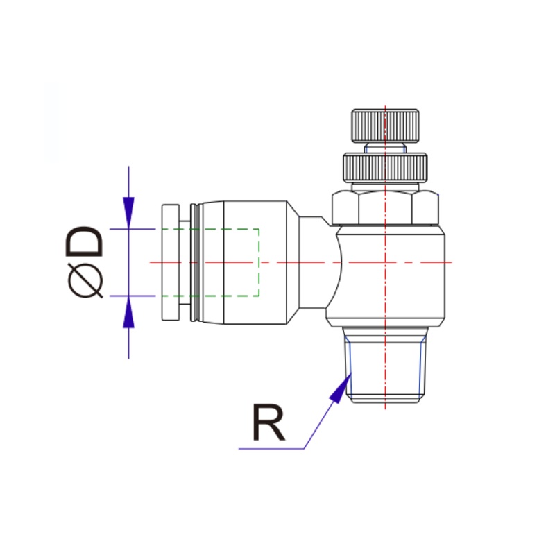 Airtac SUS316: Push to Connect Fitting, Male Connector – X-S6-NPSA5/16-3/8 (MOQ 10 pcs)