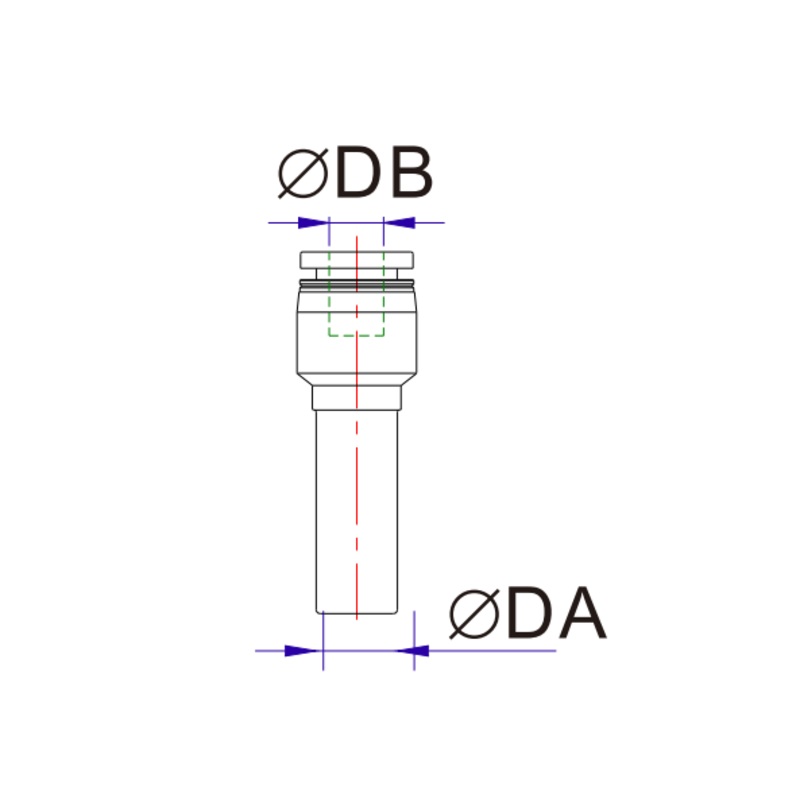 Airtac SUS316: Push to Connect Fitting, Male Connector – X-S6-NPGJ1/2-3/8 (MOQ 10 pcs)