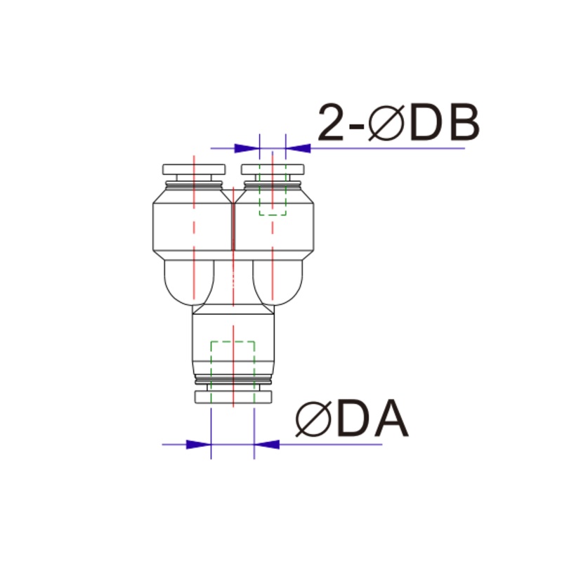 Airtac SUS316: Push to Connect Fitting, Male Connector – X-S6-NPYW3/8-5/16 (MOQ 10 pcs)