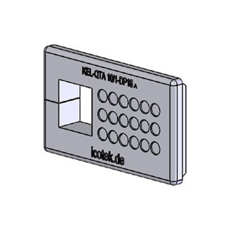 Icotek KEL-QTA 10|1-DP 18 A: Pluggable Cable Entry Frame – 43655