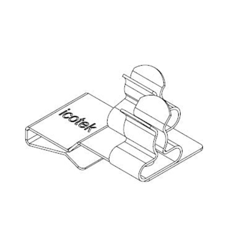Icotek PFS2|SKL 12: EMC Double Shield Clamp for Bus Bar – 36788.12