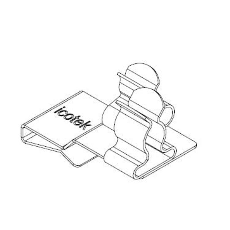 Icotek PFS2|SKL 13: EMC Double Shield Clamp for Bus Bar – 36788.13