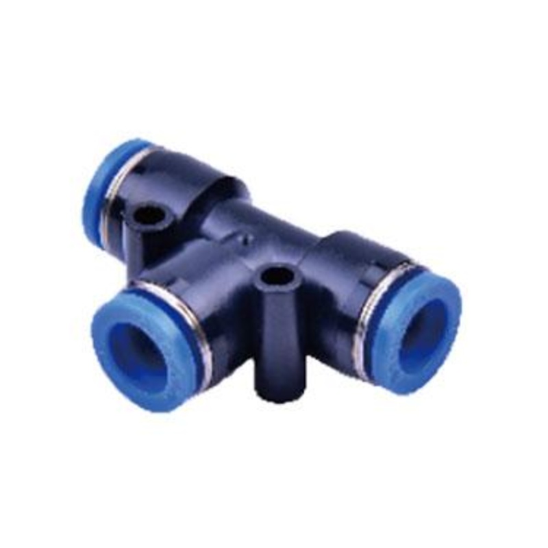 Airtac NPE: Push to Connect Fitting, Union Tee – NPE3/8 (MOQ 10 pcs.)