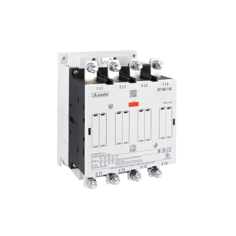 Lovato BF Series: 4 Pole Contactor, IEC – BF160T4E110