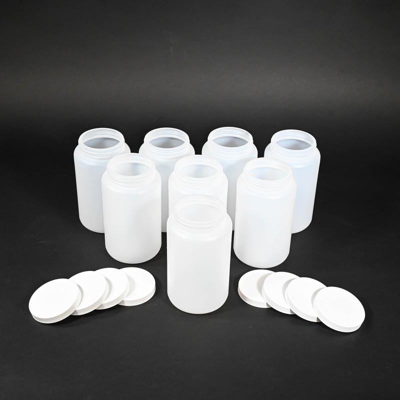 Polyethylene Bottles with Caps (8 Round 2 Liter)