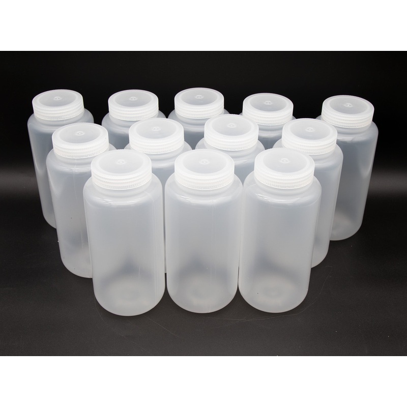 Polypropylene Bottles with Caps (12 Round 1 Liter)