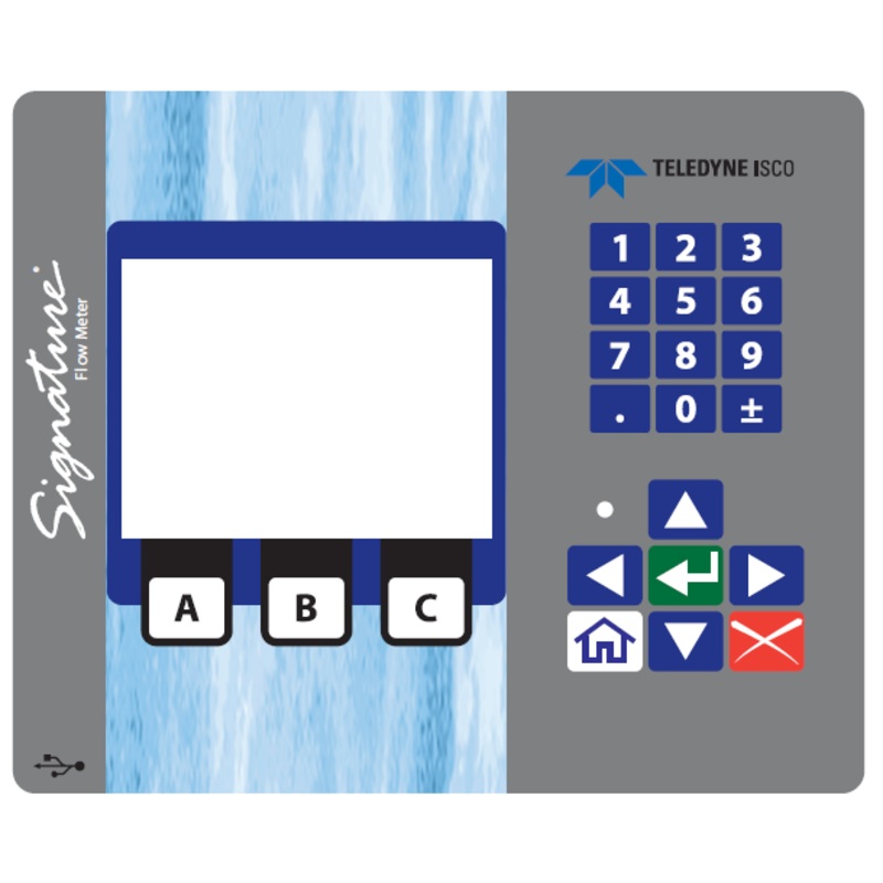 Front Panel Label / Keypad Assembly for Signature Flow Meter