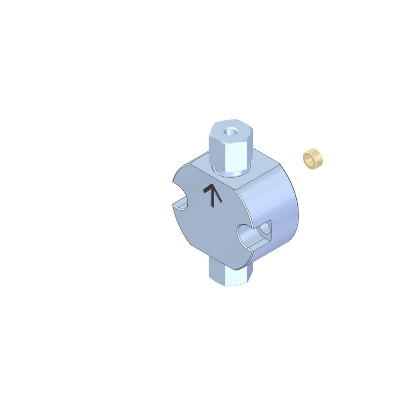 Head Kit For 0.125 Inch O.D. Piston – Stainless Steel; Standard Seal (SS); Inlet 1/8 Inch O.D.; Outlet 1/16 Inch O.D.; Single Capsule