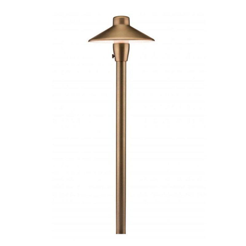 FX Luminaire – CPL7LED20W18RAB – CPL7 Path Light 18 Riser Brass Antique Bronze Finish 1.6W 2700K LED