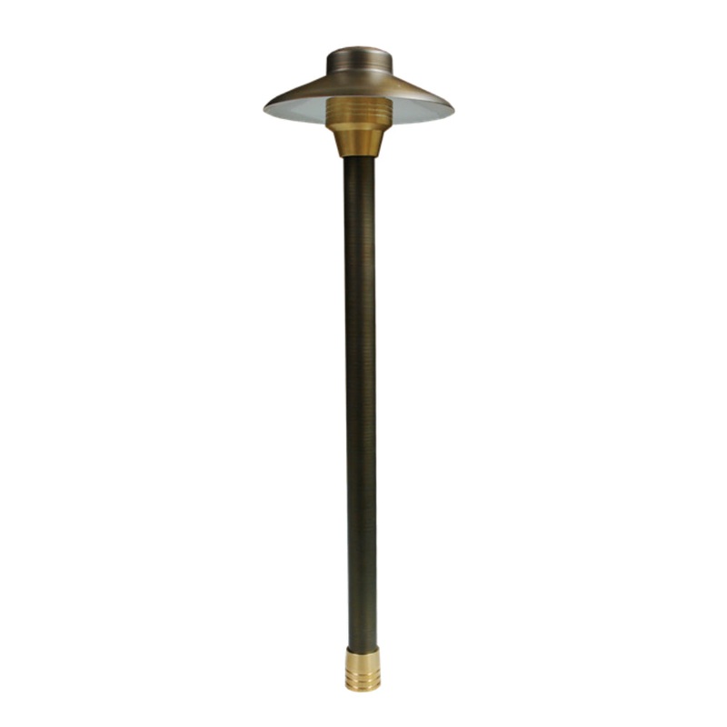 Unique – C6-NL – 6 Centaurus Path Light 18 Riser Brass Housing Weathered Brass Finish No Lamp