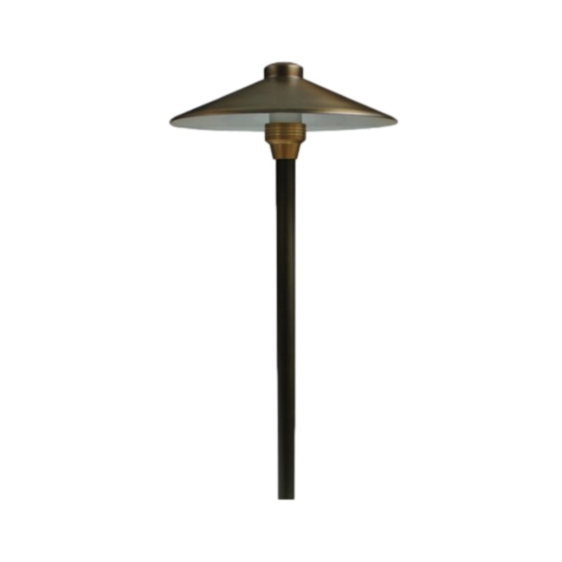 Unique – END-NL – Endeavor Path Light 60 Riser Brass Housing Weathered Brass Finish No Lamp