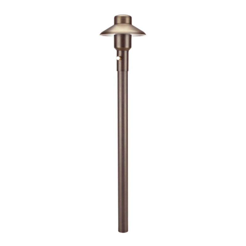 Unique – M4-NL – 4 Mercury Path Light 12 Riser Brass Housing Weathered Brass Finish No Lamp