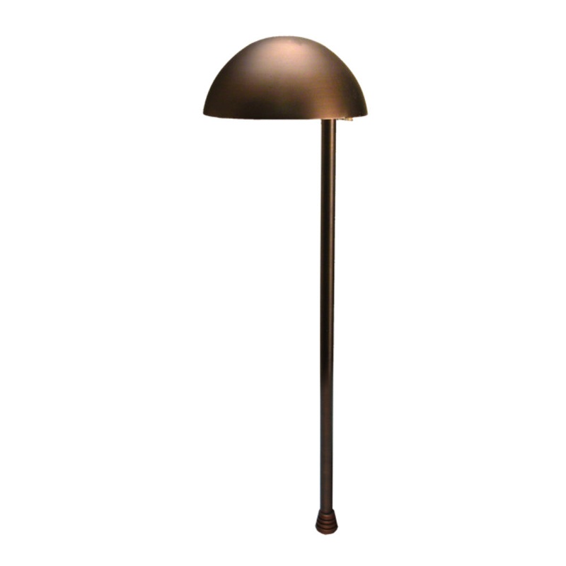 Unique – VENU-NL – Venus Path Light 18 Riser Brass Housing Weathered Brass Finish No Lamp