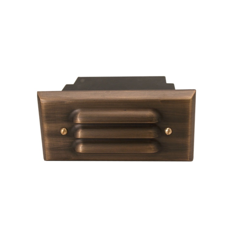 Unique – VO5L-12-L2 – Voyager5 Louver Solid Brass Housing Weathered Brass 2W 3000K LED