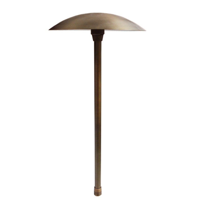Unique – ENTR-NL – Entropic Path Light 24 Riser Brass Housing Weathered Brass Finish No Lamp