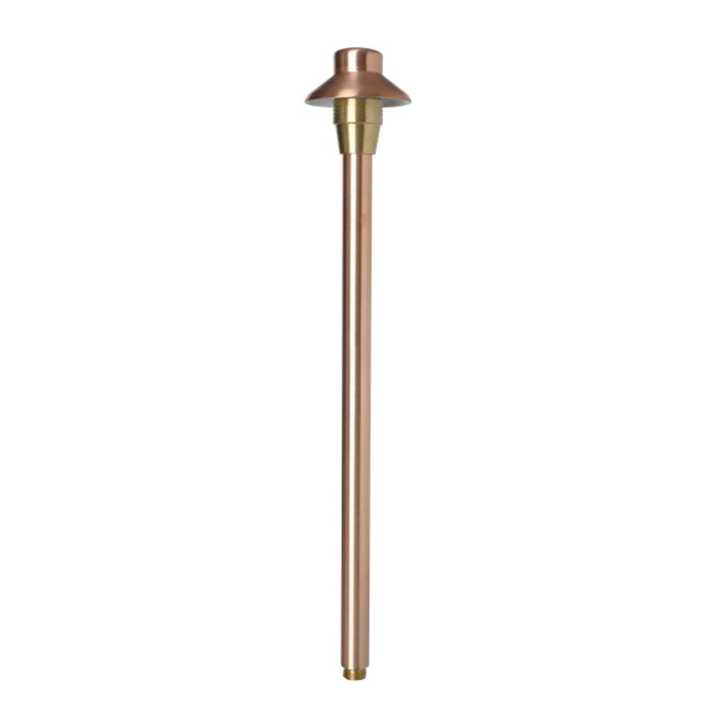 Unique – I4-NL – 4 Illuminator Path Light 18 Riser Copper Housing Natural Copper Finish No Lamp