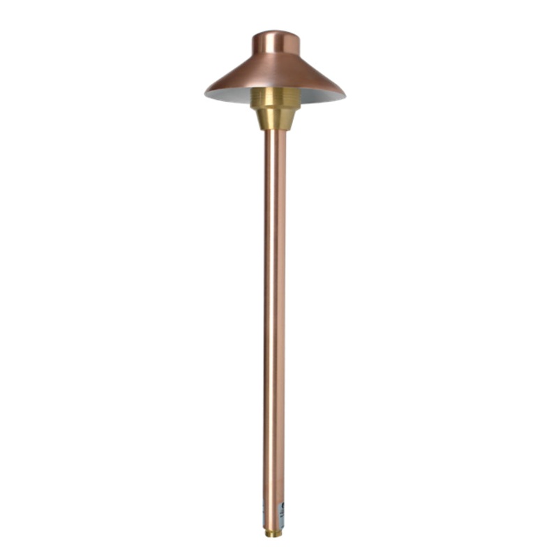 Unique – I6-NL – 6 Illuminator Path Light 18 Riser Copper Housing Natural Copper Finish No Lamp