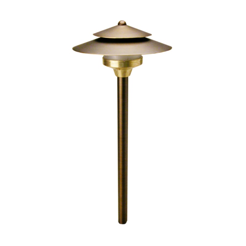 Unique – SA-12-L27 – Saturn Path Light 12 Riser Brass Housing Weathered Brass Finish 2W 2700K LED