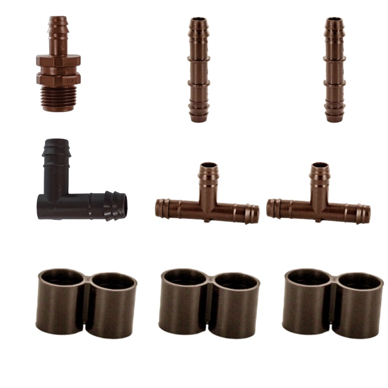 Netafim 12mm Drip Fitting Kit|Basic 12mm Drip Fitting Kit|Basic 12mm Drip Fitting Kit With Hose Adapter