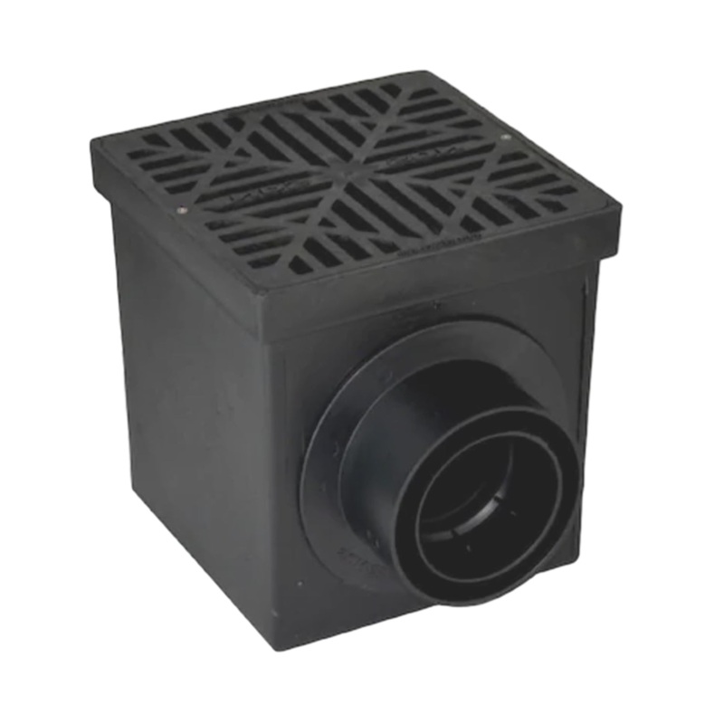 NDS – 1200BLKIT – 12-inch Catch Basin with Grate, Black
