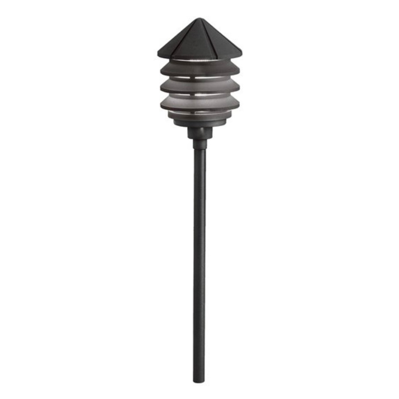 Kichler – 15005BKT – 12V Three-Tier Path & Spread Light, Textured Black