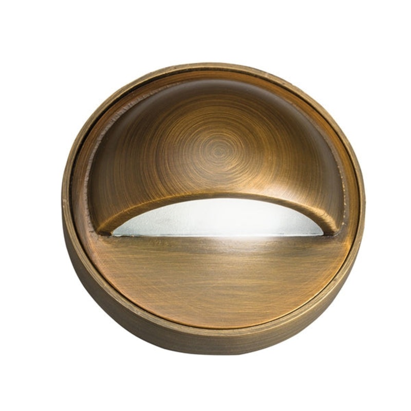 Kichler – 15477CBR -12-Volt Rount Deck Light, Cast Centennial Brass