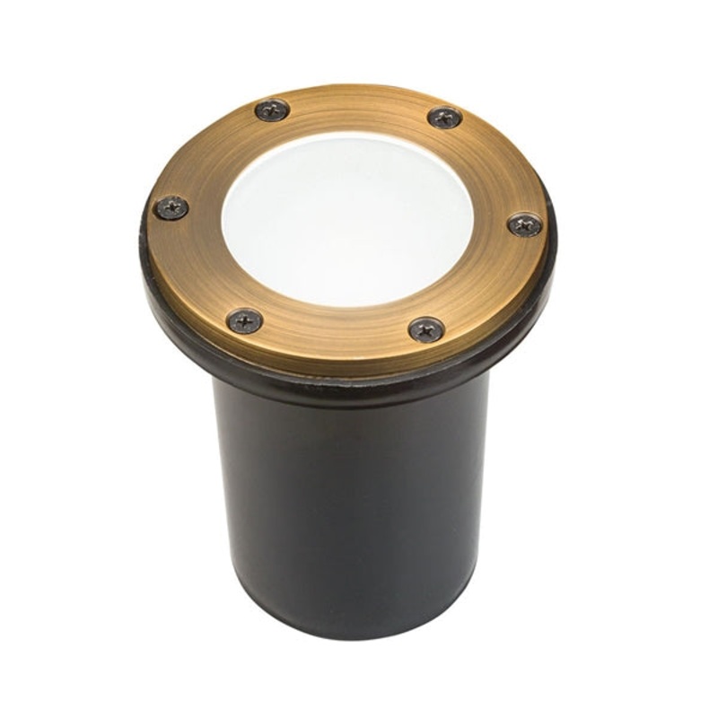 Kichler – 15481CBR -12-Volt In-Ground Light w/ Frosted Glass, Cast Centennial Brass