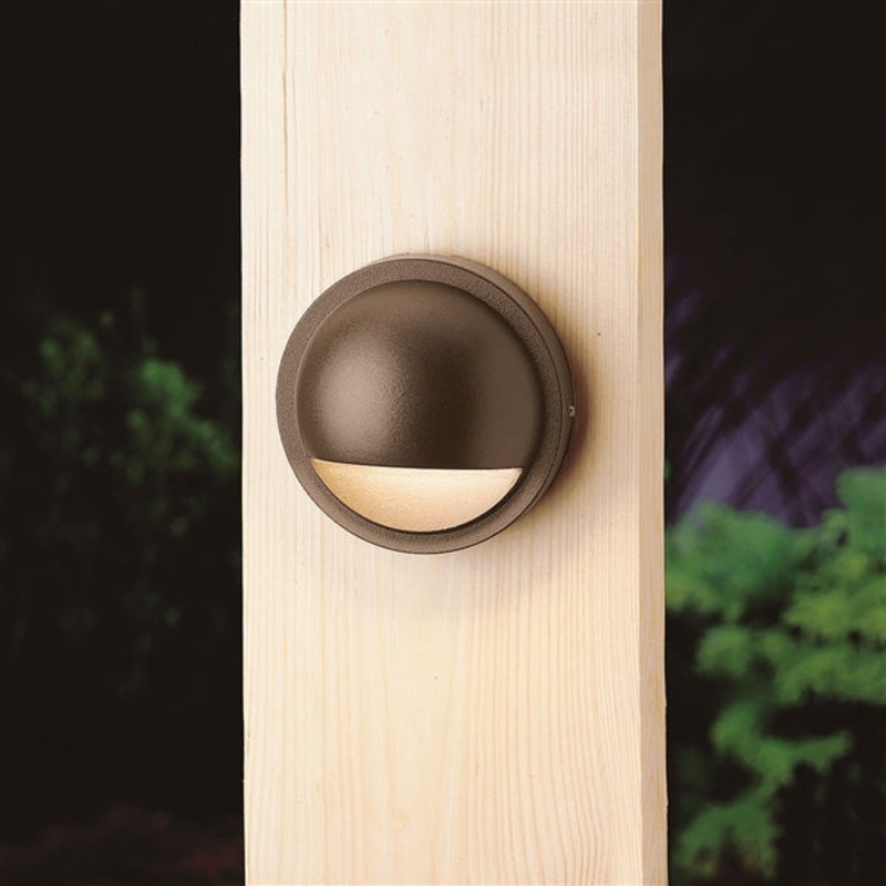 Kichler – 15764AZT30R -1LED 3000K Half Moon Deck Light, Textured Architectural Bronze