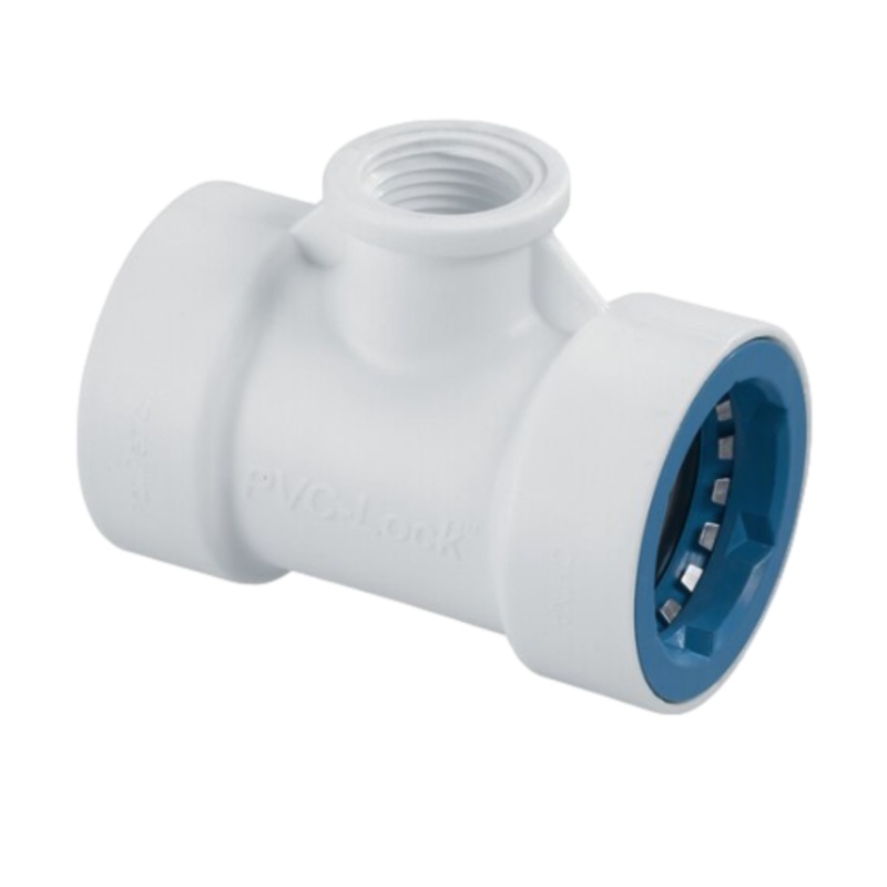Hydro-Rain – PVC-Lock Tee 1 in. x 1/2 in. PVCL x FIPT