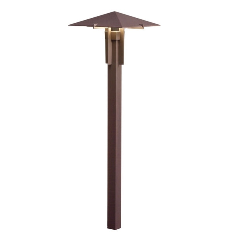 Kichler – 15803AZT27R -LED 2700K Mission Forged Path Light, Textured Architectural Bronze