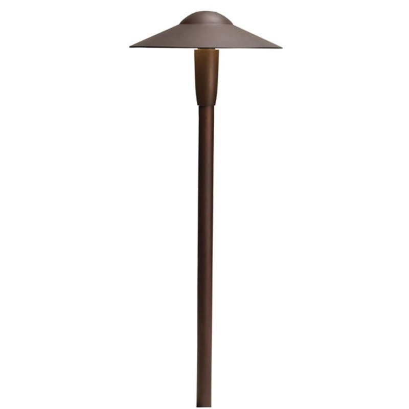 Kichler – 15810AZT30R -LED 3000K Dome Path Light, Textured Architectural Bronze