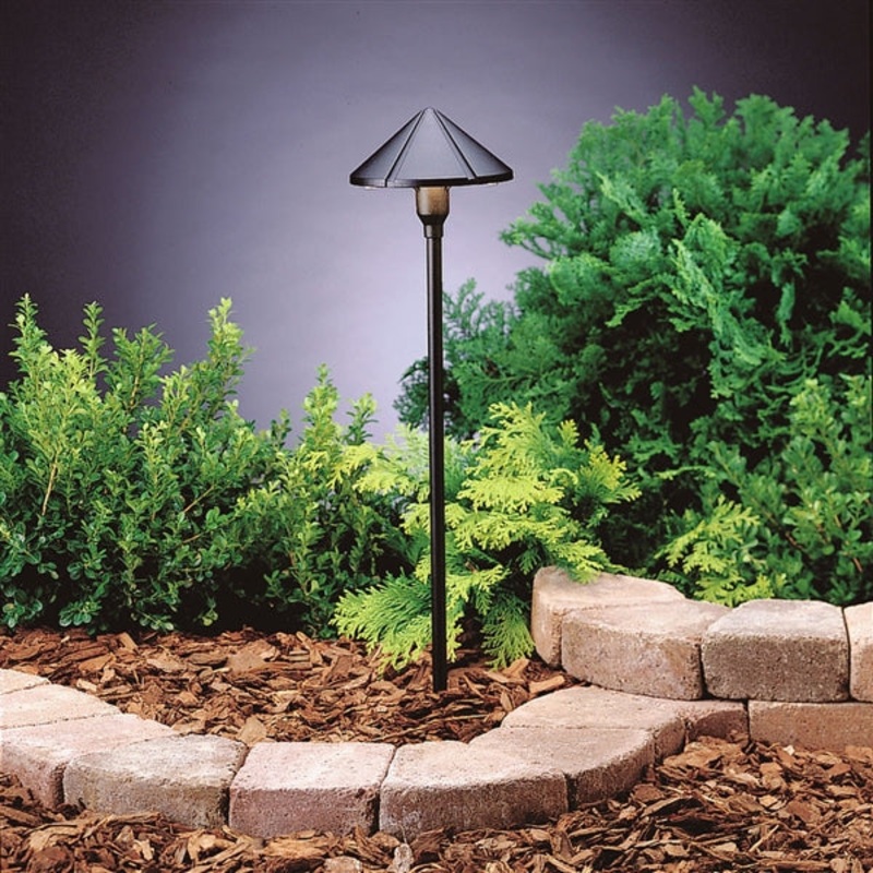 Kichler – 15826BKT27R -LED 2700K Center Mount Path Light, Textured Black