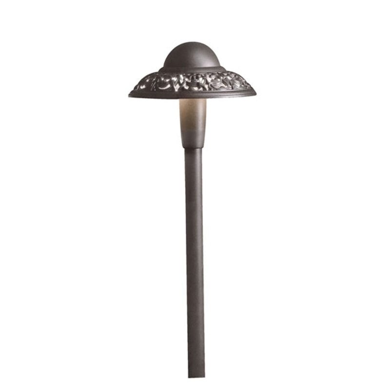 Kichler – 15857AZT27R -LED 2700K Pierced Dome Path Ligh, Textured Architectural Bronze