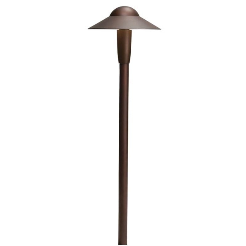 Kichler – 15870AZT27R -LED 2700K 6-inch Dome Path Light, Textured Architectural Bronze