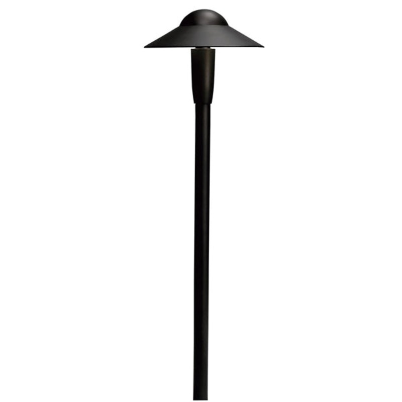 Kichler – 15870BKT30R -LED 3000K 6-inch Dome Path Light, Textured Black