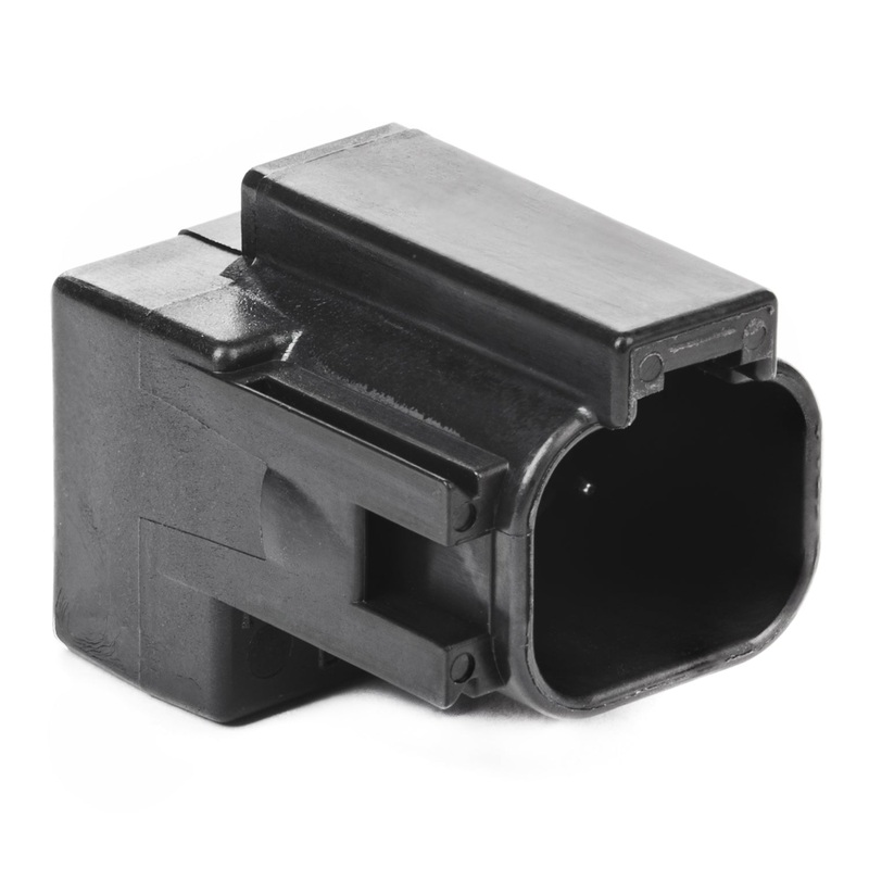 DT04-4P-RT01 – DT Series – 4 Pin Receptacle – Molded-in Diode (MUR460), Black