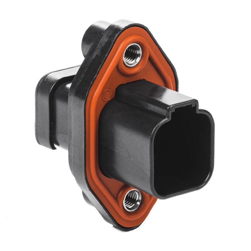 DT04-6P-CL09 – DT Series – 6 Pin Receptacle – End Cap, Reduced Dia. Seals, Sealed Flange, Black