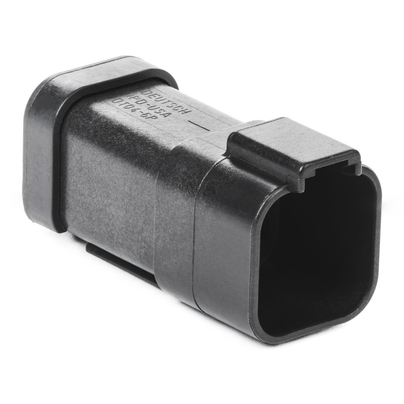 DT04-6P-E005 – DT Series – 6 Pin Receptacle – End Cap, Black