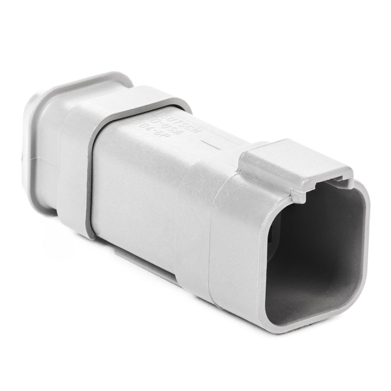 DT04-6P-E008 – DT Series – 6 Pin Receptacle – Shrink Boot Adapter, Gray